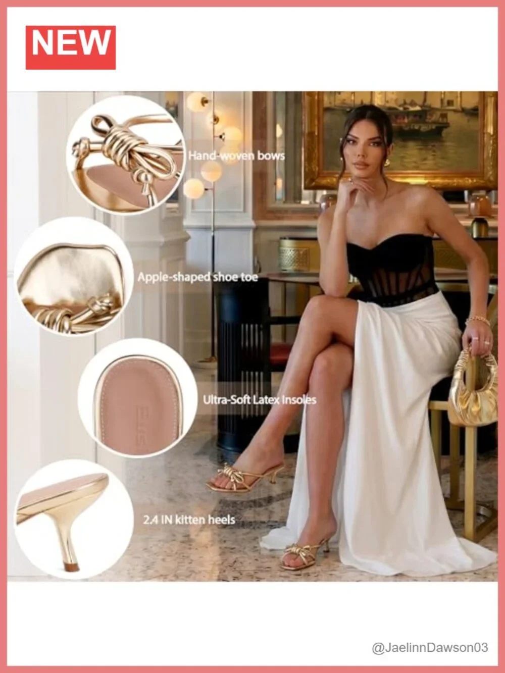 Luxury Heeled Mule Sandals Open Toe Dressy Slip On Slides